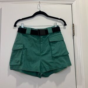 Aritzia Green Cargo Shorts